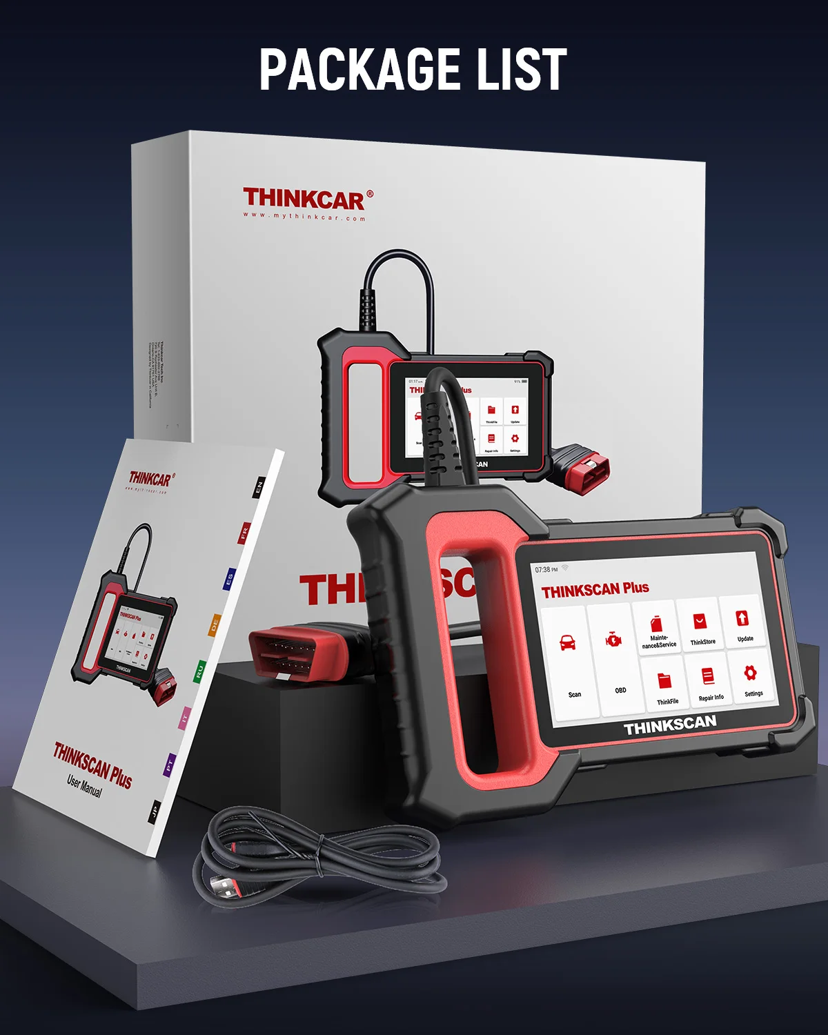 THINKCAR Thinkscan Plus S7 Obd2 Scanner Car Diagnostic Tools Automotivo Scanner Auto Diagnosis Tool DIY Code Reader 5 Reset Free