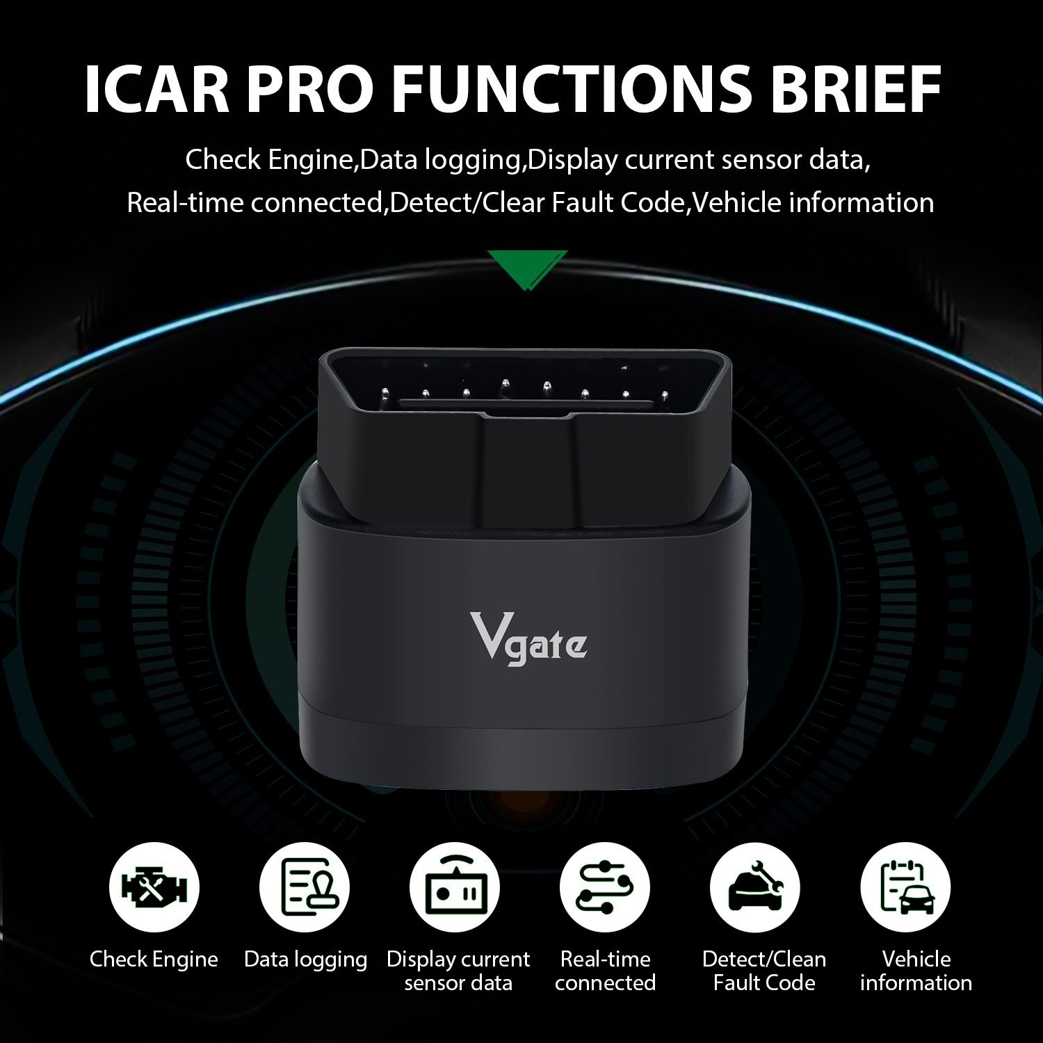 New Vgate iCar Pro 2S ELM327 Bluetooth 5.3 for Android/IOS/PC OBD2 Car Diagnostic Tool elm 327 Upgraded OBD 2 V2.3 Auto Scanner