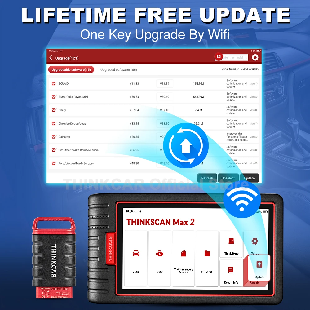 Thinkcar Thinkscan Max2 OBD2 Scanner Professional Full System 28 Reset OBD2 Diagnostic Tool Car Scanner ECU Coding OBD Thinkcar Thinkscan Max2 OBD2 Scanner Professional Full System 28 Reset OBD2 Diagnostic Tool Car Scanner ECU Coding OBD