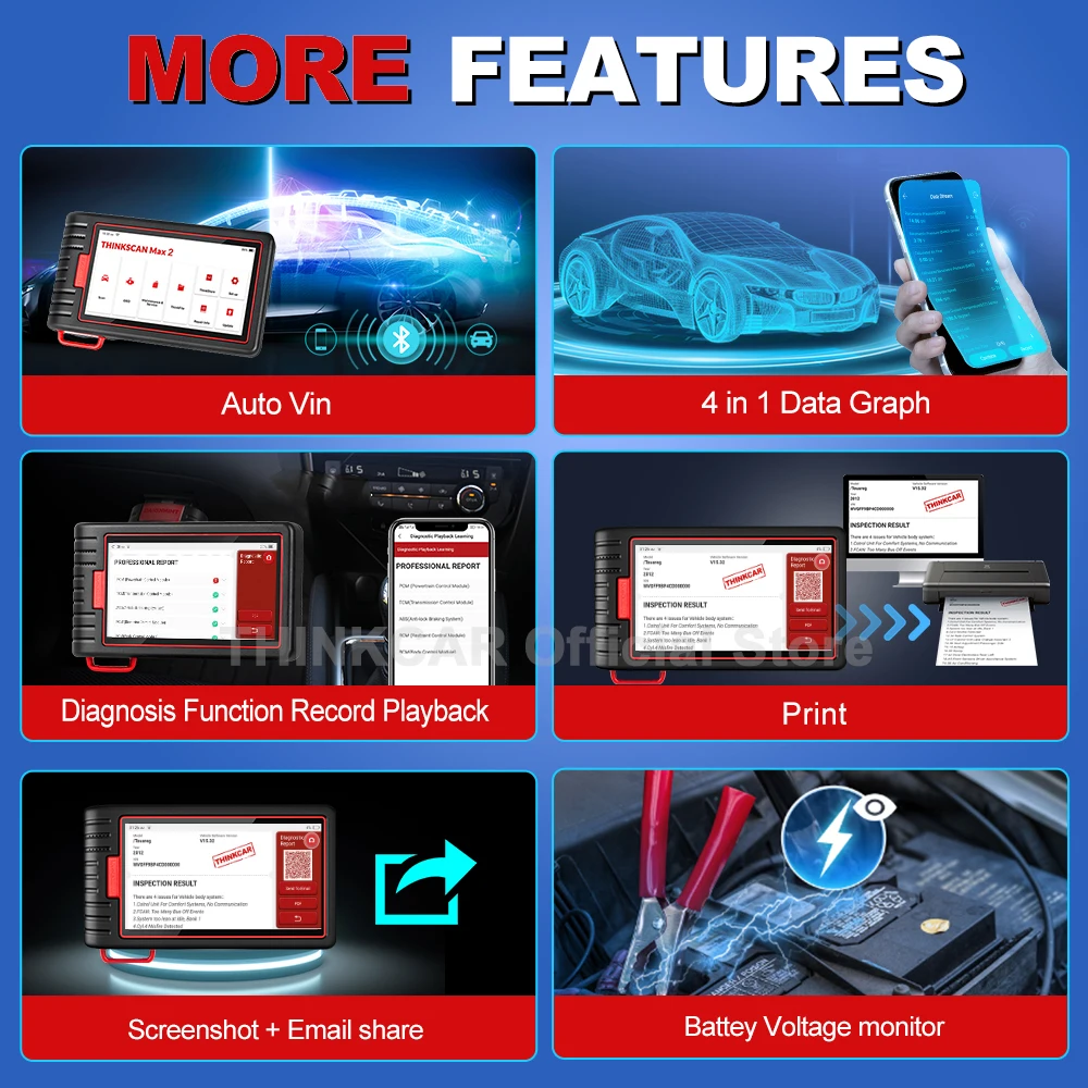 Thinkcar Thinkscan Max2 OBD2 Scanner Professional Full System 28 Reset OBD2 Diagnostic Tool Car Scanner ECU Coding OBD Thinkcar Thinkscan Max2 OBD2 Scanner Professional Full System 28 Reset OBD2 Diagnostic Tool Car Scanner ECU Coding OBD