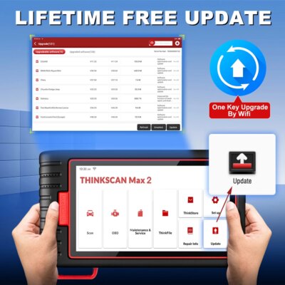 Thinkcar Thinkscan Max2 OBD2 Scanner Professional Full System  28 Reset OBD2 Diagnostic Tool Car Scanner ECU Coding OBD - Image 2