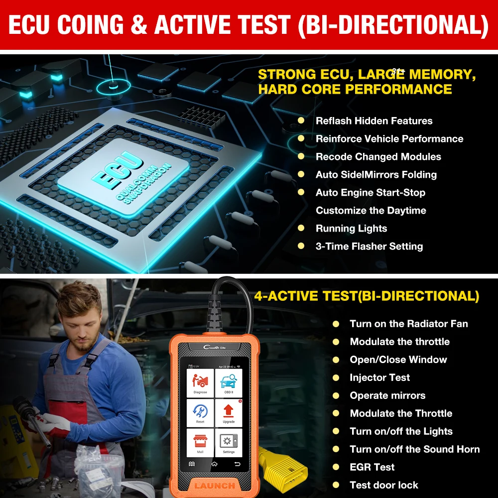 2025 Hot LAUNCH X431 Elite Full System OBD2 Diagnostic Tool Car Automotive Scanner ECU Coding Active Test Guided Functions 2025 Hot LAUNCH X431 Elite Full System OBD2 Diagnostic Tool Car Automotive Scanner ECU Coding Active Test Guided Functions