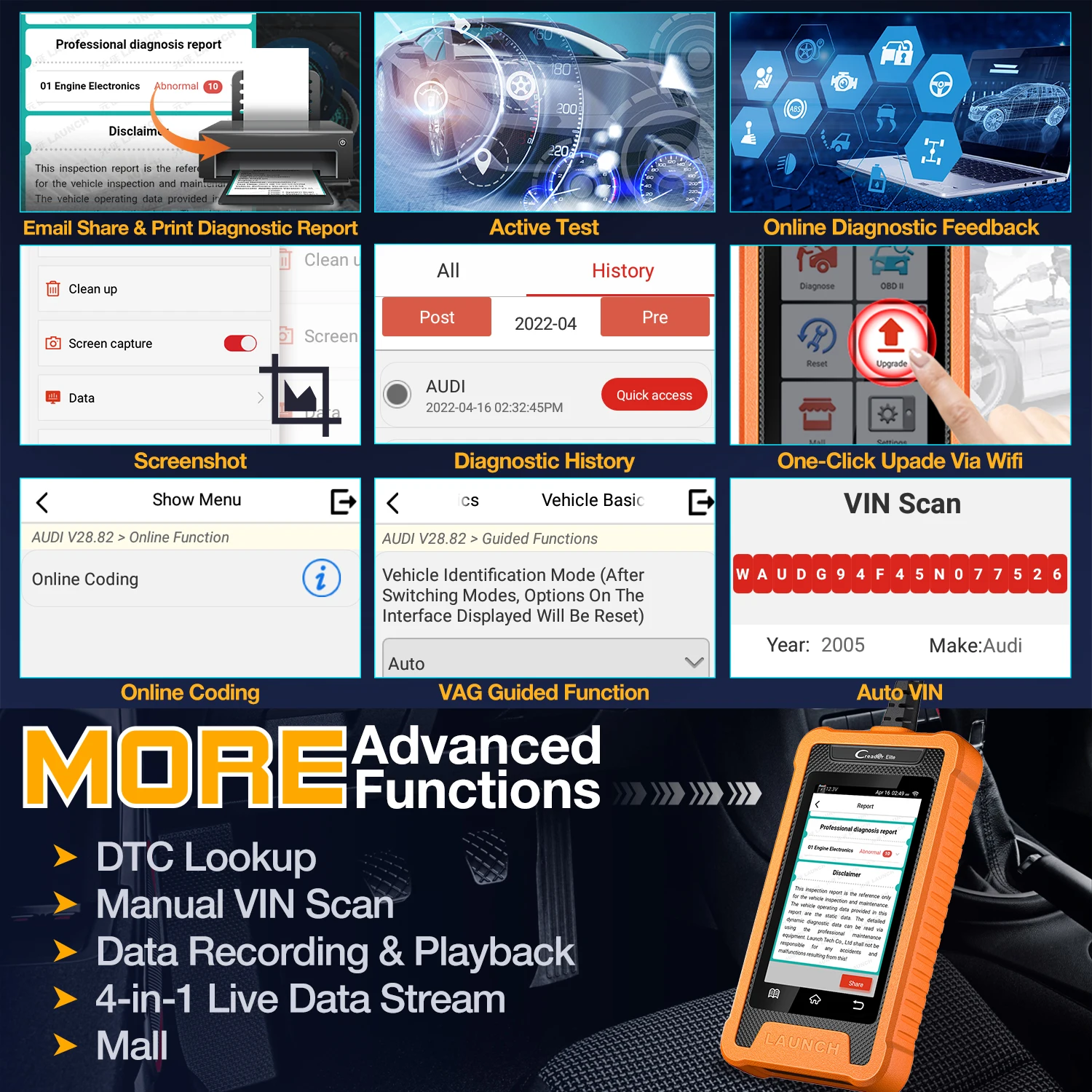 2025 Hot LAUNCH X431 Elite Full System OBD2 Diagnostic Tool Car Automotive Scanner ECU Coding Active Test Guided Functions 2025 Hot LAUNCH X431 Elite Full System OBD2 Diagnostic Tool Car Automotive Scanner ECU Coding Active Test Guided Functions
