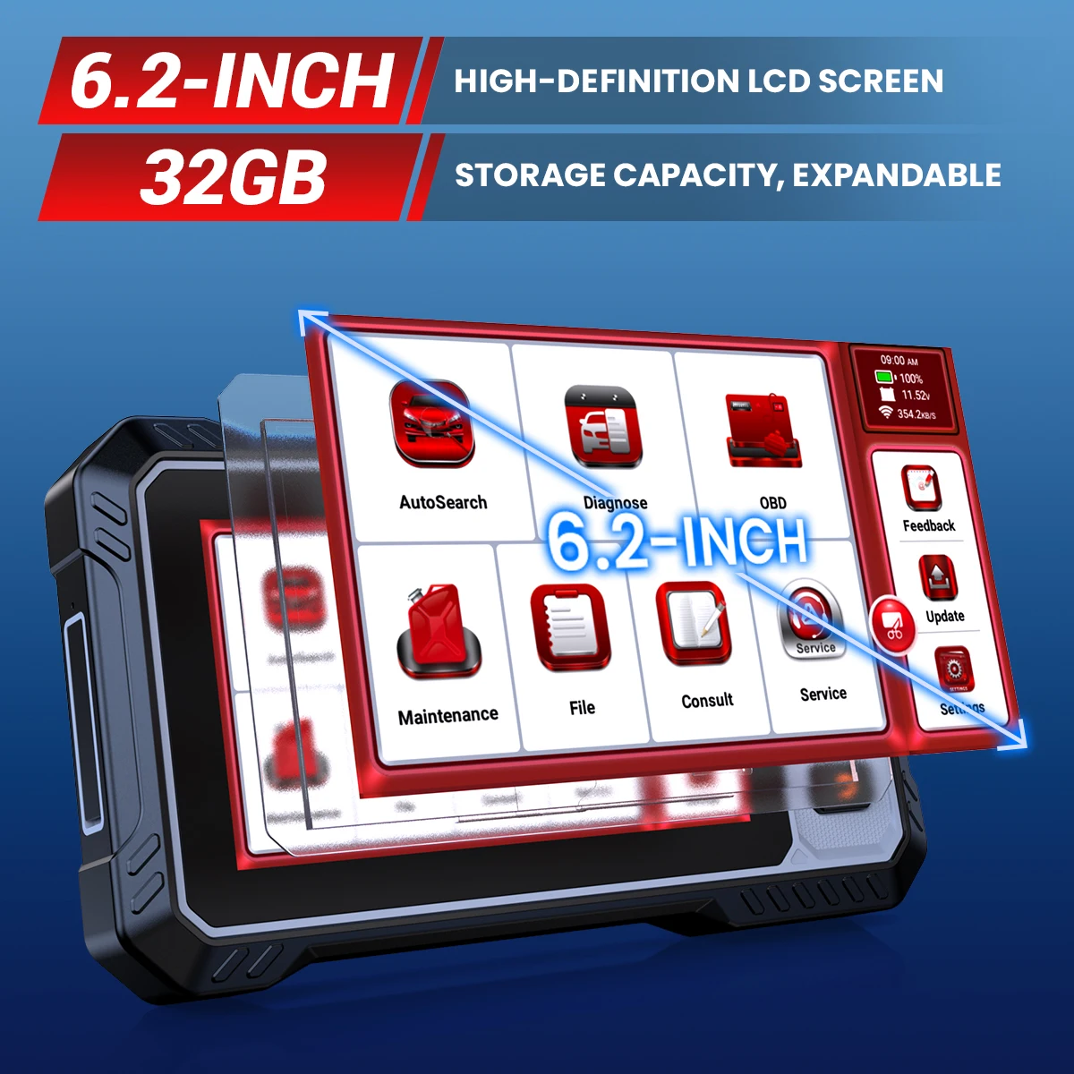 ANCEL FX6100 OBD2 Car Scanner All System Diagnostic DPF Regen ABS A/F EPB SAS Oil Airbag 15 Reset Active Test OBD Auto Scan Tool ANCEL FX6100 OBD2 Car Scanner All System Diagnostic DPF Regen ABS A/F EPB SAS Oil Airbag 15 Reset Active Test OBD Auto Scan Tool