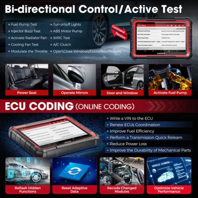 LAUNCH X431 PRO ELITE 8' inch Car Diagnostic Tools Auto OBD OBD2 Scanner CAN FD/DOIP ECU Coding Active Test PK CRP919E BT - Image 4