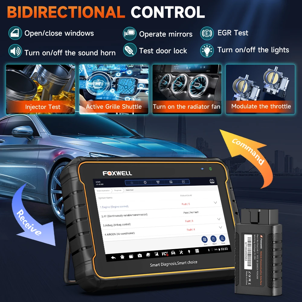 FOXWELL GT60 OBD2 Diagnostic Tool Full System Active Test Car Code Reader 24 Reset Service Professional OBD 2 Automotive Scanner FOXWELL GT60 OBD2 Diagnostic Tool Full System Active Test Car Code Reader 24 Reset Service Professional OBD 2 Automotive Scanner