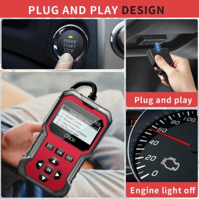 Car Obd2 Scanner Diagnostic Tool Code Reader Engine Fault Code Reader Scanner Can Diagnosis All Obd Ii in 1996 Agreement Car Scanning Tool - Image 3