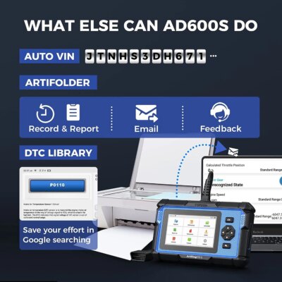 TOPDON ArtiDiag600S OBD2 Scanner Automotive Diagnostic Tool Code Reader Oil/BMS/ABS/SAS/EPB/DPF/TPMS/Throttle Engine Test Scan - Image 6