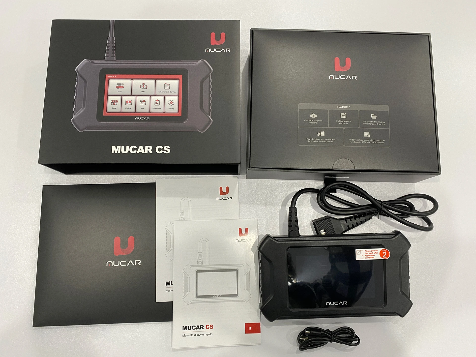 MUCAR CS90 OBD2 Scanner 28 Resets Services Lifetime Free Update Car Tools OBD II Diagnosis Engine Systems Diagnostic Tools