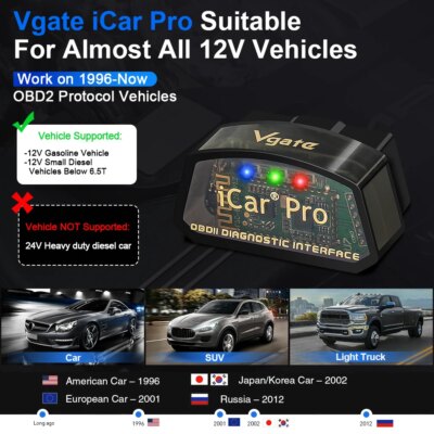 Vgate iCar Pro ELM327 V2.3 For VW For Skoda OBD 2 OBD2 Car Auto Diagnostic Scanner WIFI Bluetooth 4.0 Scan Tool ODB2 For BMW - Image 3