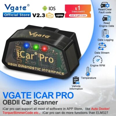 Vgate iCar Pro ELM327 V2.3 For VW For Skoda OBD 2 OBD2 Car Auto Diagnostic Scanner WIFI Bluetooth 4.0 Scan Tool ODB2 For BMW