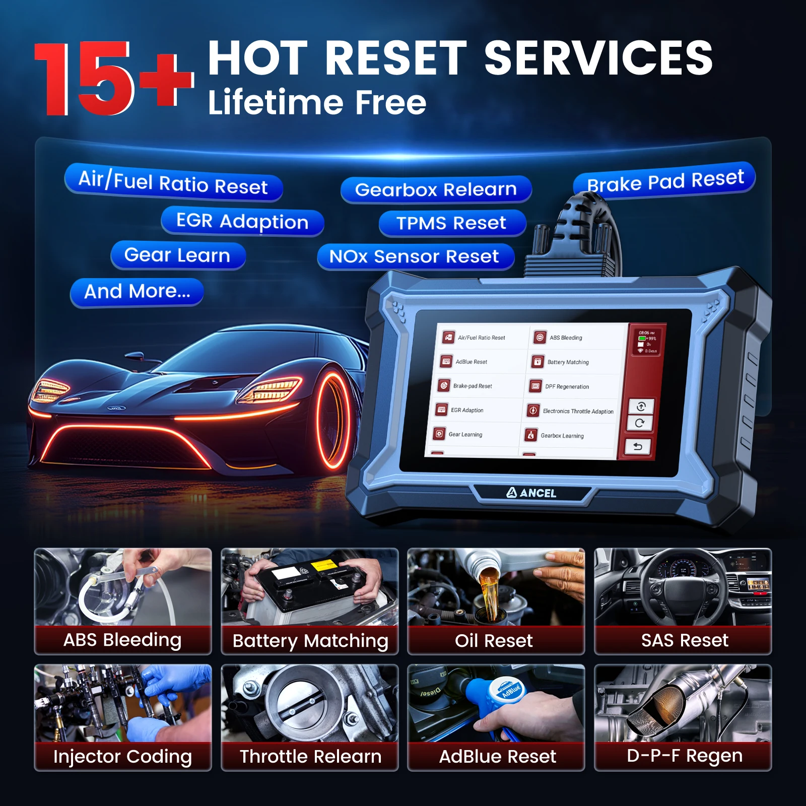 ANCEL DS200 OBD2 Scanner Code Reader Full System TPMS Oil Reset D.PF Regen OBD 2 Car Diagnostic Scan Tool Lifetime Free Update ANCEL DS200 OBD2 Scanner Code Reader Full System TPMS Oil Reset D.PF Regen OBD 2 Car Diagnostic Scan Tool Lifetime Free Update