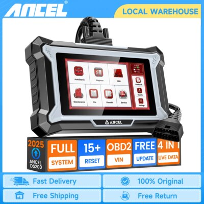 ANCEL DS200 OBD2 Scanner Code Reader Full System TPMS Oil Reset D.PF Regen OBD 2 Car Diagnostic Scan Tool Lifetime Free Update