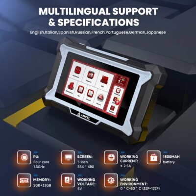 ANCEL DS200 OBD2 Scanner Code Reader Full System TPMS Oil Reset D.PF Regen OBD 2 Car Diagnostic Scan Tool Lifetime Free Update - Image 5