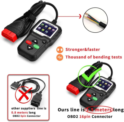 2025 KONNWEI KW680 OBD2 Diagnostic Tool Car Code Reader Check Engine Light Scan Tool OBD II Scanner for Cars After 1996 - Image 5
