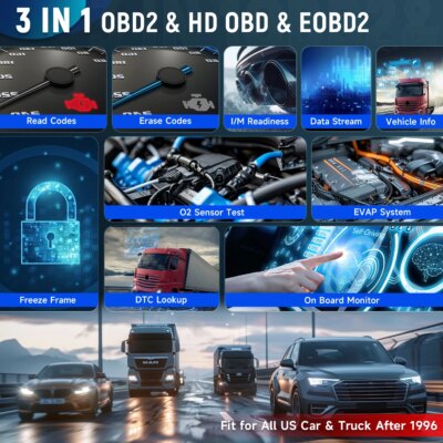 LAUNCH CRP129HD Trucks Diagnostic Tools DPF Regen Full System Diesel Diagnostic Tool Speed Limit Adjust 7+ Reset Service Scanner - Image 6