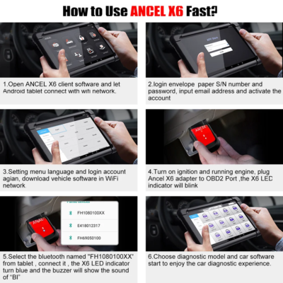 Ancel X6 OBD2 Automotive Scanner Professional ABS SRS Oil EPB BMS Reset All System Code Reader OBD 2 Car Diagnostic Scan Tools - Image 4