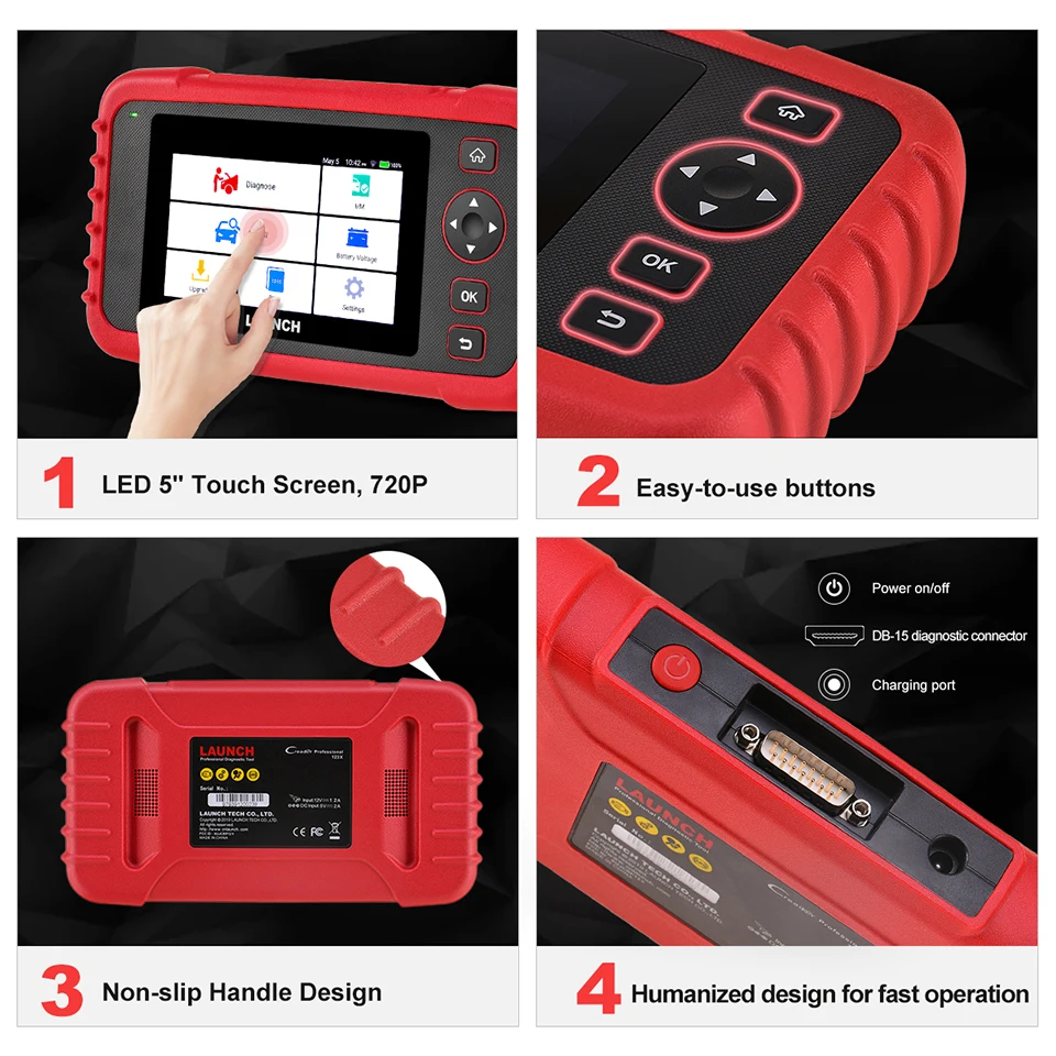 X-431 LAUNCH CRP123X OBD2 Scanner Auto Code Reader Car Diagnostic Tool ENG AT ABS SRS WIFI Diagnostics Scan OBDII Automotive