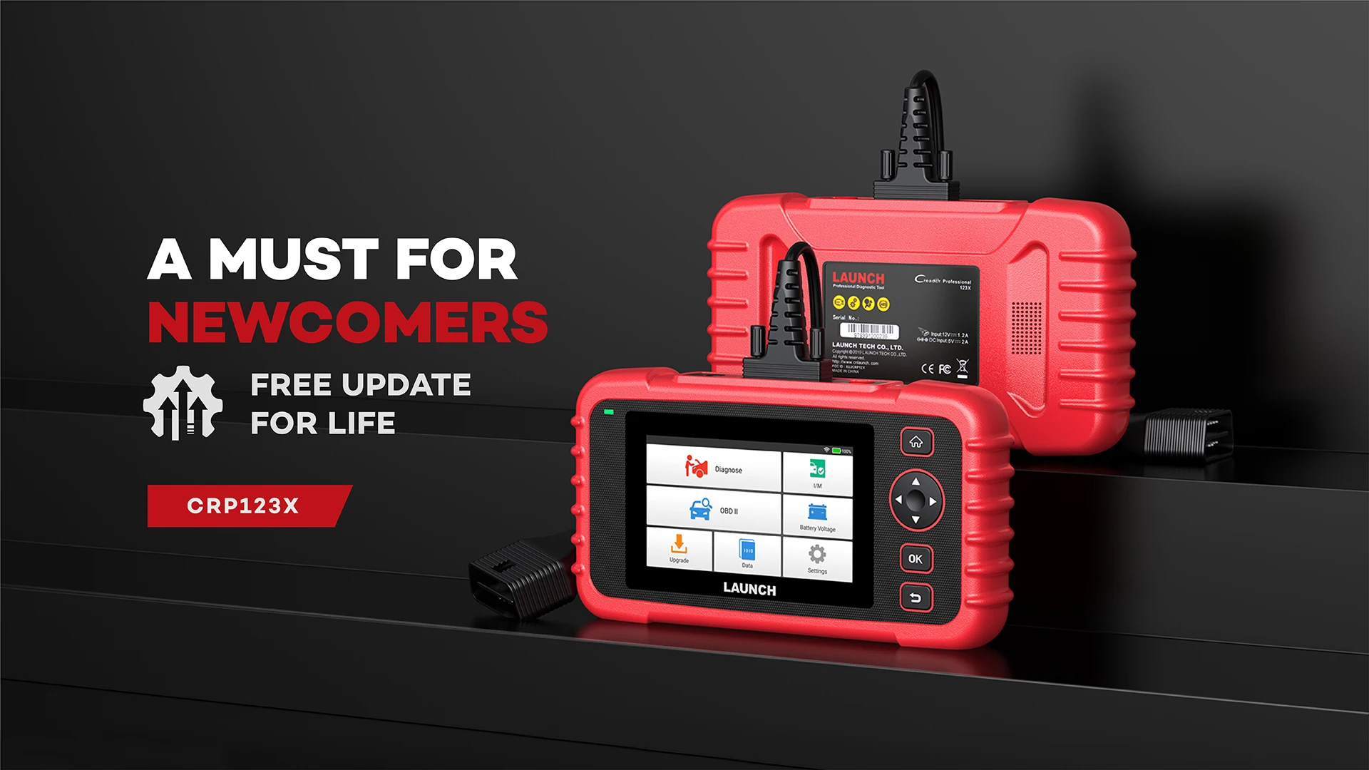 X-431 LAUNCH CRP123X OBD2 Scanner Auto Code Reader Car Diagnostic Tool ENG AT ABS SRS WIFI Diagnostics Scan OBDII Automotive