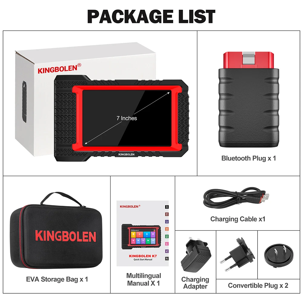 KINGBOLEN K7 Full System Diagnostic Tool Auto OBD2 Scanner 28 Resets ECU Coding Active Test 3 Years Free pk Thinkscan Max 2 KINGBOLEN K7 Full System Diagnostic Tool Auto OBD2 Scanner 28 Resets ECU Coding Active Test 3 Years Free pk Thinkscan Max 2