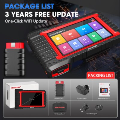 KINGBOLEN K7 Full System Diagnostic Tool Auto OBD2 Scanner 28 Resets ECU Coding Active Test 3 Years Free pk Thinkscan Max 2 - Image 6