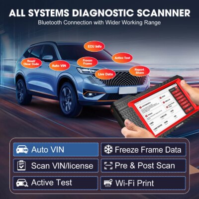 KINGBOLEN K7 Full System Diagnostic Tool Auto OBD2 Scanner 28 Resets ECU Coding Active Test 3 Years Free pk Thinkscan Max 2 - Image 4