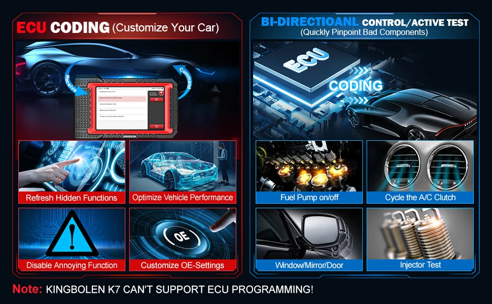 KINGBOLEN K7 Full System Diagnostic Tool Auto OBD2 Scanner 28 Resets ECU Coding Active Test 3 Years Free pk Thinkscan Max 2 KINGBOLEN K7 Full System Diagnostic Tool Auto OBD2 Scanner 28 Resets ECU Coding Active Test 3 Years Free pk Thinkscan Max 2