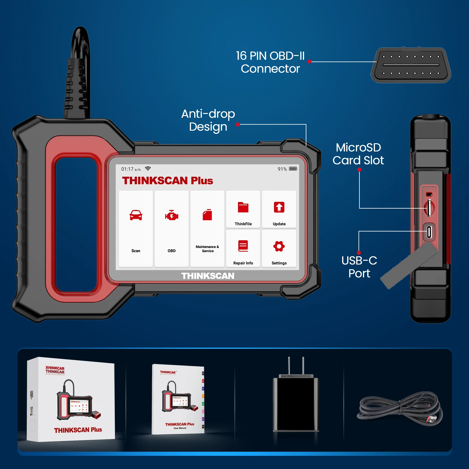 Thinkscan Plus S4 OBD2 Scanner ABS/SRS/ECM/TCM/BCM System with 3 Resets OBDII Automotive Scanner Bluetooth Diagnostic Tools Thinkscan Plus S4 OBD2 Scanner ABS/SRS/ECM/TCM/BCM System with 3 Resets OBDII Automotive Scanner Bluetooth Diagnostic Tools