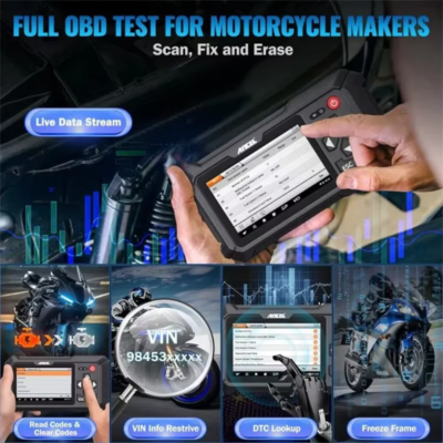 ANCEL MT510 Motorcycle Scanner All System for BMW / DUCATI / Harley Oil Light Reset ECU TPS 30+Functions OBD2 Diagnostic Tool - Image 4