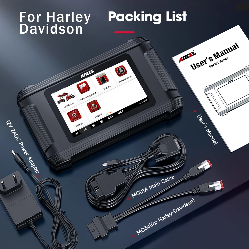 ANCEL MT510 Motorcycle Scanner All System for BMW / DUCATI / Harley Oil Light Reset ECU TPS 30+Functions OBD2 Diagnostic Tool ANCEL MT510 Motorcycle Scanner All System for BMW / DUCATI / Harley Oil Light Reset ECU TPS 30+Functions OBD2 Diagnostic Tool