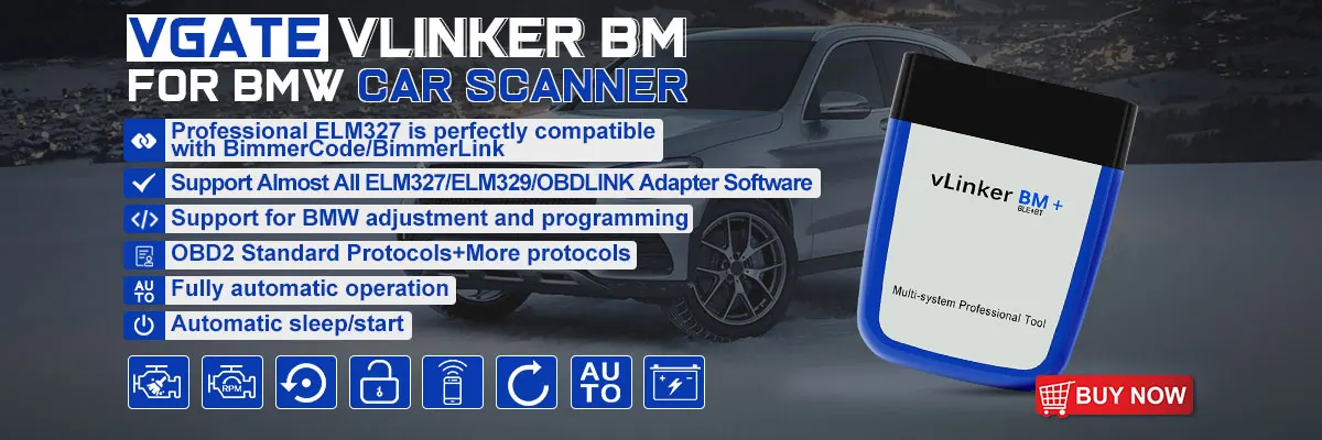 Vgate vLinker MC ELM327 V2.2 Bluetooth 3.0 4.0 OBD2 Scanner OBD 2 BimmerCode FORScan Auto Car Diagnostic tools ELM 327 V1 5