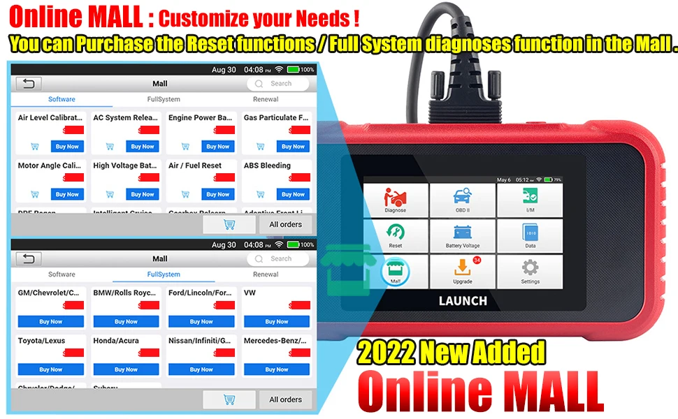 LAUNCH X431 CRP123E V2.0 /CRR123I V2.0 Car OBD2 Diagnostic Tools Auto OBD Scanner ABS SRS Engine AT+ 7 Reset Service Free Update LAUNCH X431 CRP123E V2.0 /CRR123I V2.0 Car OBD2 Diagnostic Tools Auto OBD Scanner ABS SRS Engine AT+ 7 Reset Service Free Update