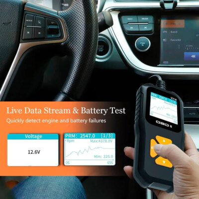 V318 Auto Diagnostic Tool Scanner Automobile Battery Tester OBD2 Automobile Clear Fault Detects Support Multiple Languages - Image 5