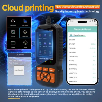 OBD2 Car Scanner Diagnostic Scan Tool,Professional Mechanic Vehicle Fault Code Reader,Auto Read Fault Code Check Engine Light Fo - Image 6