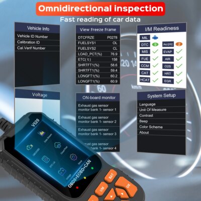 OBD2 Car Scanner Diagnostic Scan Tool,Professional Mechanic Vehicle Fault Code Reader,Auto Read Fault Code Check Engine Light Fo - Image 4