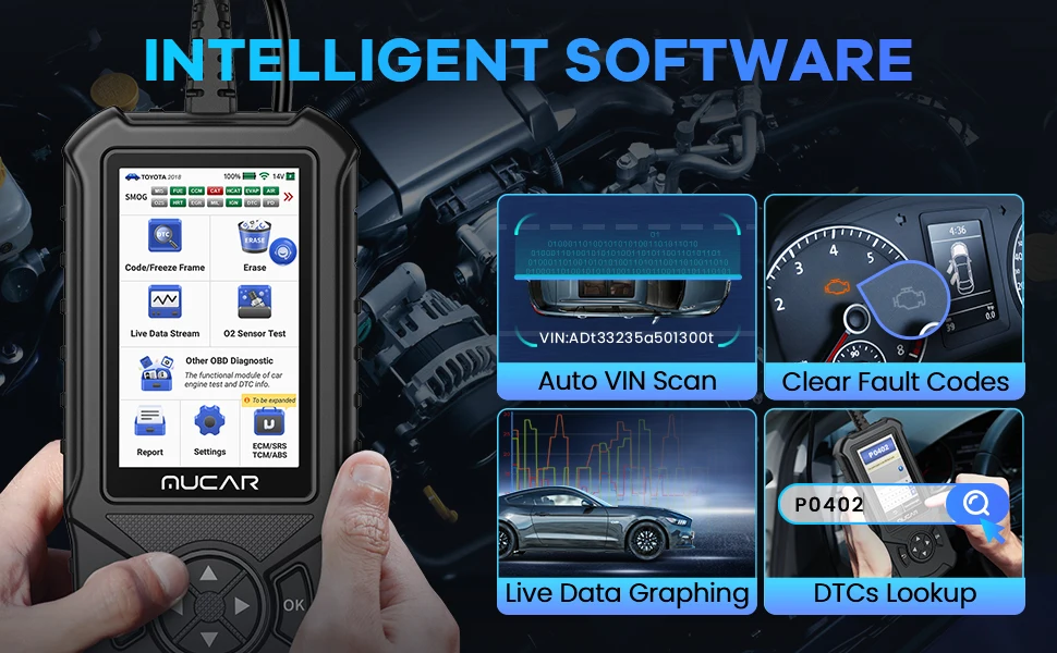 MUCAR CDE900 Auto OBD2 Scanner Engine Airbag ABS TCM System Diagnose Code Reader WIFI Update Car Diagnostics Tool MUCAR CDE900 Auto OBD2 Scanner Engine Airbag ABS TCM System Diagnose Code Reader WIFI Update Car Diagnostics Tool