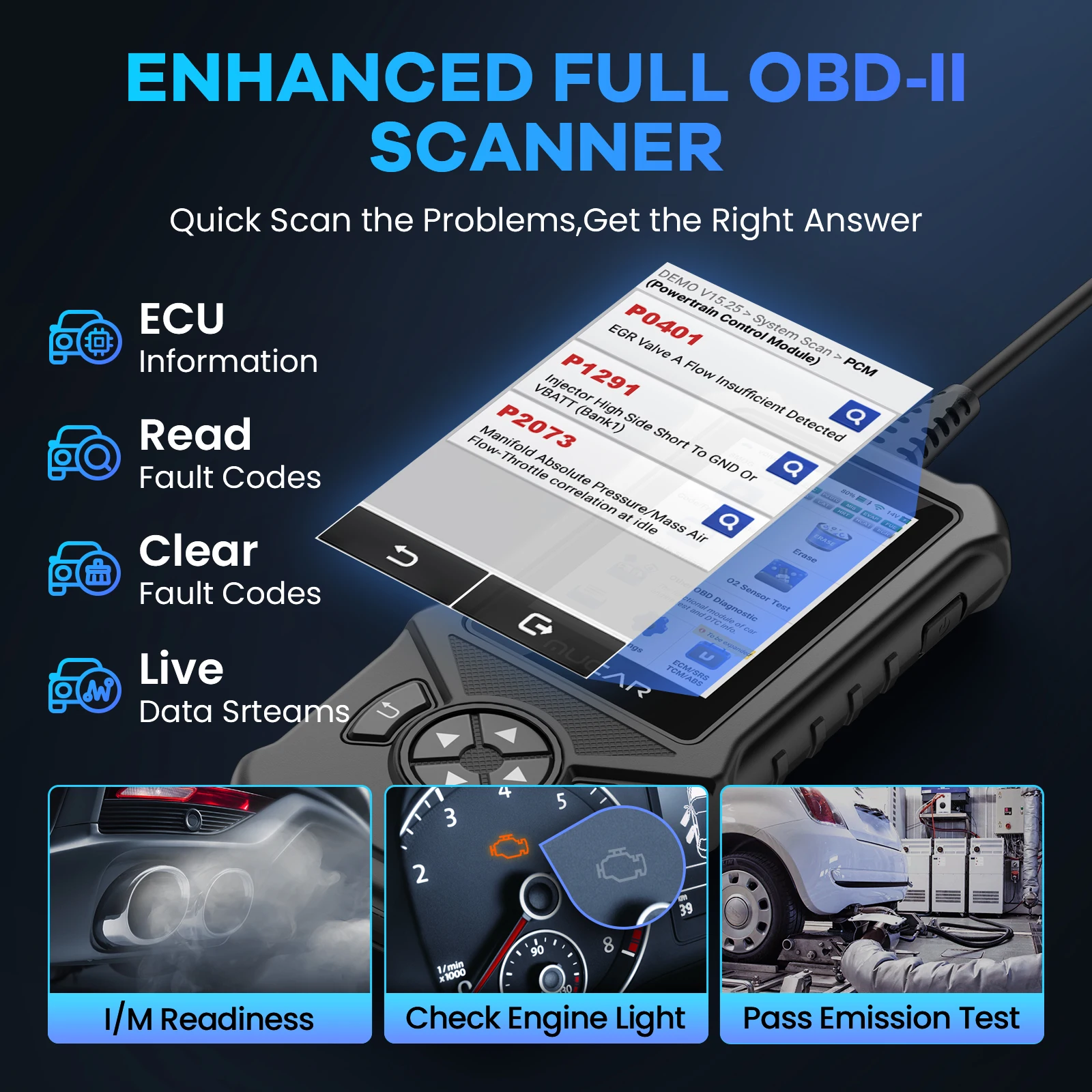 MUCAR CDE900 Auto OBD2 Scanner Engine Airbag ABS TCM System Diagnose Code Reader WIFI Update Car Diagnostics Tool MUCAR CDE900 Auto OBD2 Scanner Engine Airbag ABS TCM System Diagnose Code Reader WIFI Update Car Diagnostics Tool