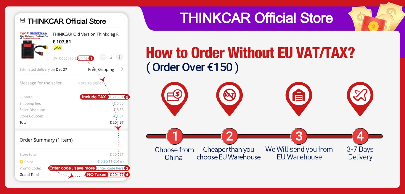 ThinkDiag 2 ALL software 1 Year Free Update Auto Diagnostic tool support CAN FD ECU Coding Active Test 16 reset OBD2 Scanner