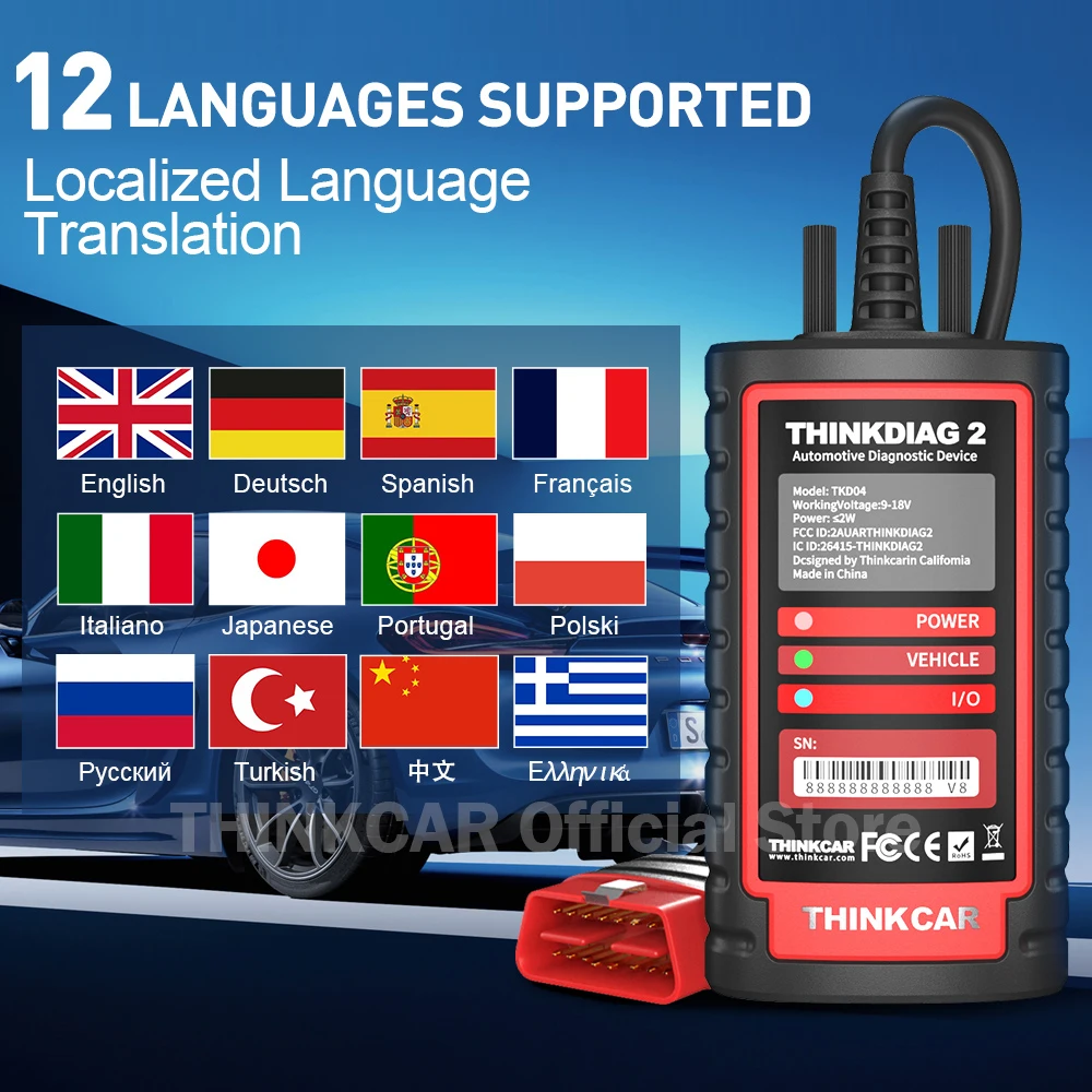 ThinkDiag 2 ALL software 1 Year Free Update Auto Diagnostic tool support CAN FD ECU Coding Active Test 16 reset OBD2 Scanner ThinkDiag 2 ALL software 1 Year Free Update Auto Diagnostic tool support CAN FD ECU Coding Active Test 16 reset OBD2 Scanner