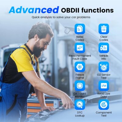 MUCAR BT200/BT200 Pro OBD2 Scanner Diagnostic Tool Bluetooth, Full System Automotive Scan Tool Free Oil/SAS 15 Reset Code Reader - Image 5