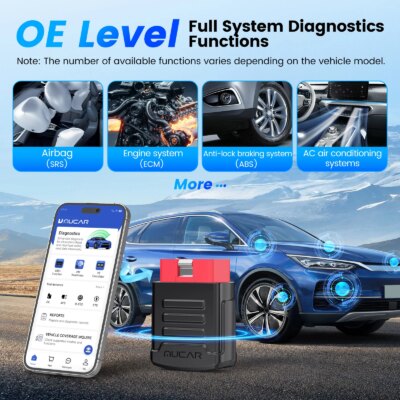 MUCAR BT200/BT200 Pro OBD2 Scanner Diagnostic Tool Bluetooth, Full System Automotive Scan Tool Free Oil/SAS 15 Reset Code Reader - Image 2