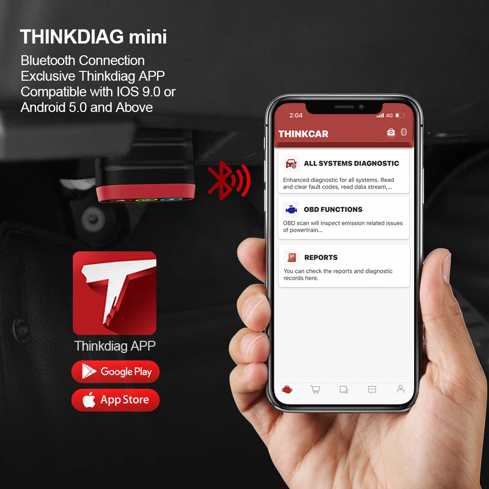 THINKCAR THINKDIAG MINI Obd2 Scanner For Auto Full Obd 2 Function System Diagnostic Tool Car Diagnose Code Reader PK ELM327 THINKCAR THINKDIAG MINI Obd2 Scanner For Auto Full Obd 2 Function System Diagnostic Tool Car Diagnose Code Reader PK ELM327