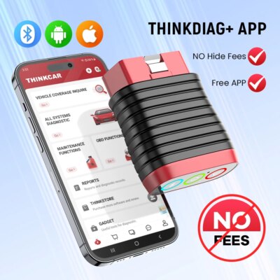 THINKCAR BD6 OBD2 Scanner Full System Diagnostic OIL IMMO ETS BLEED Brake Reset Lifetime Free All Auto Car Via THINKDIAG APP - Image 2
