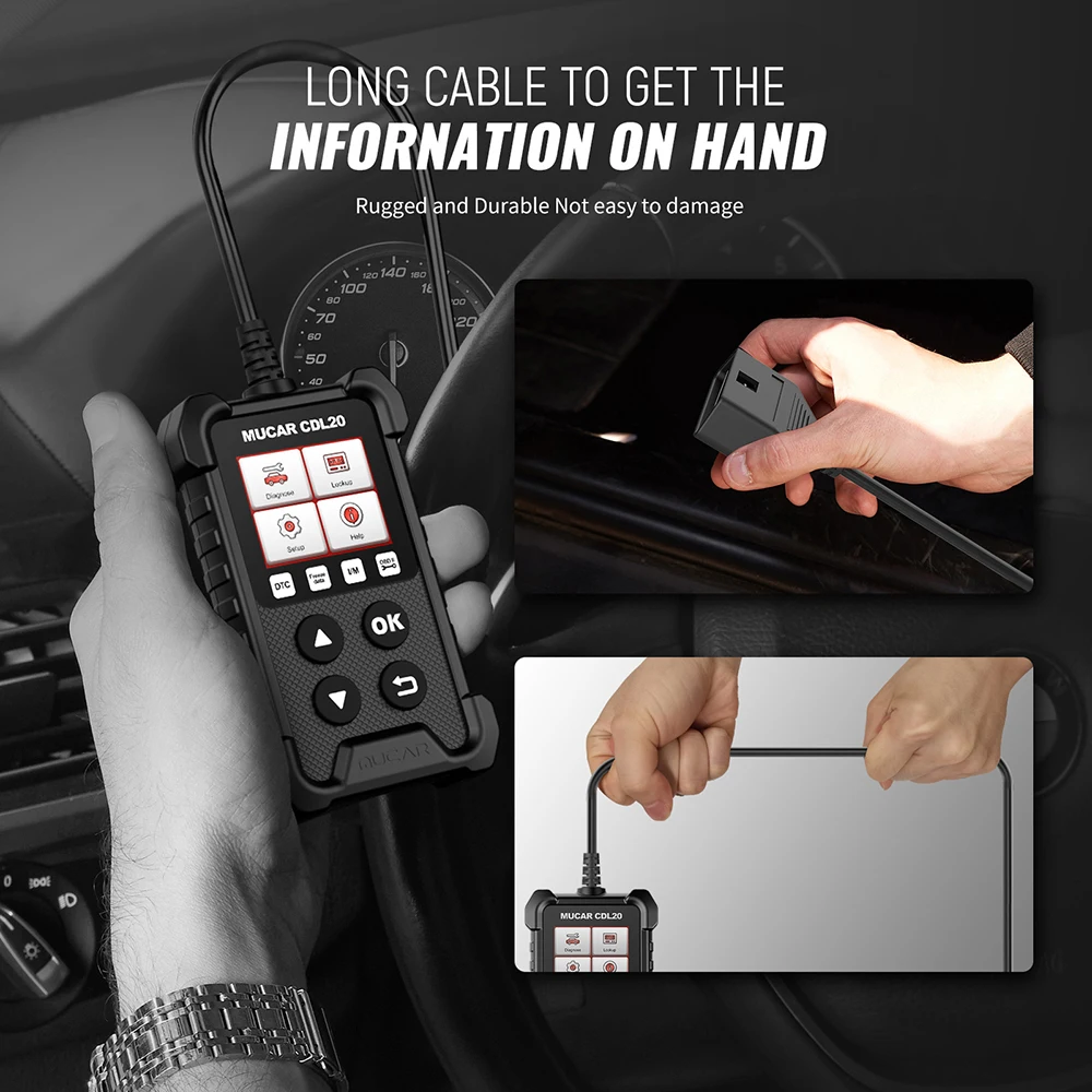 MUCAR CDL20 OBD2 Car Diagnostic Tools Free OBD 2 Code Reader Clear Engine Light Smog Test Auto Scanner MUCAR CDL20 OBD2 Car Diagnostic Tools Free OBD 2 Code Reader Clear Engine Light Smog Test Auto Scanner