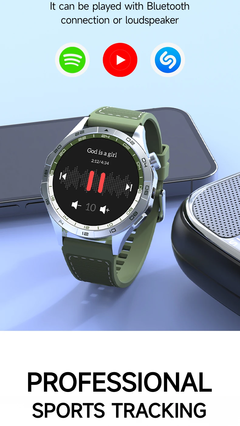 4G Cellular Version Smart Watch Android Smartwatch With Dual Camera 1.43inch Amoled Screen GPS WIFI Sim Card Slot 64GB Storage