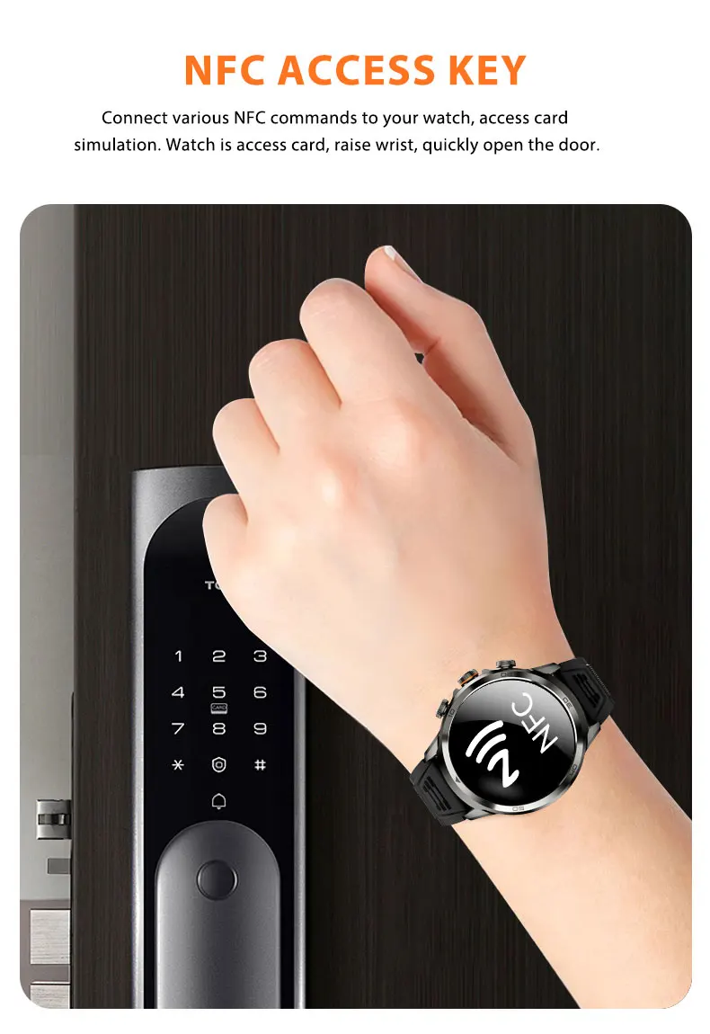 GoldenSpike H19 Smart Watch Android 4G Smartwatch Men With 256GB Storage GPS WIFI Sim Card Slot Tiktok Whatsapp 1880Mah Battery