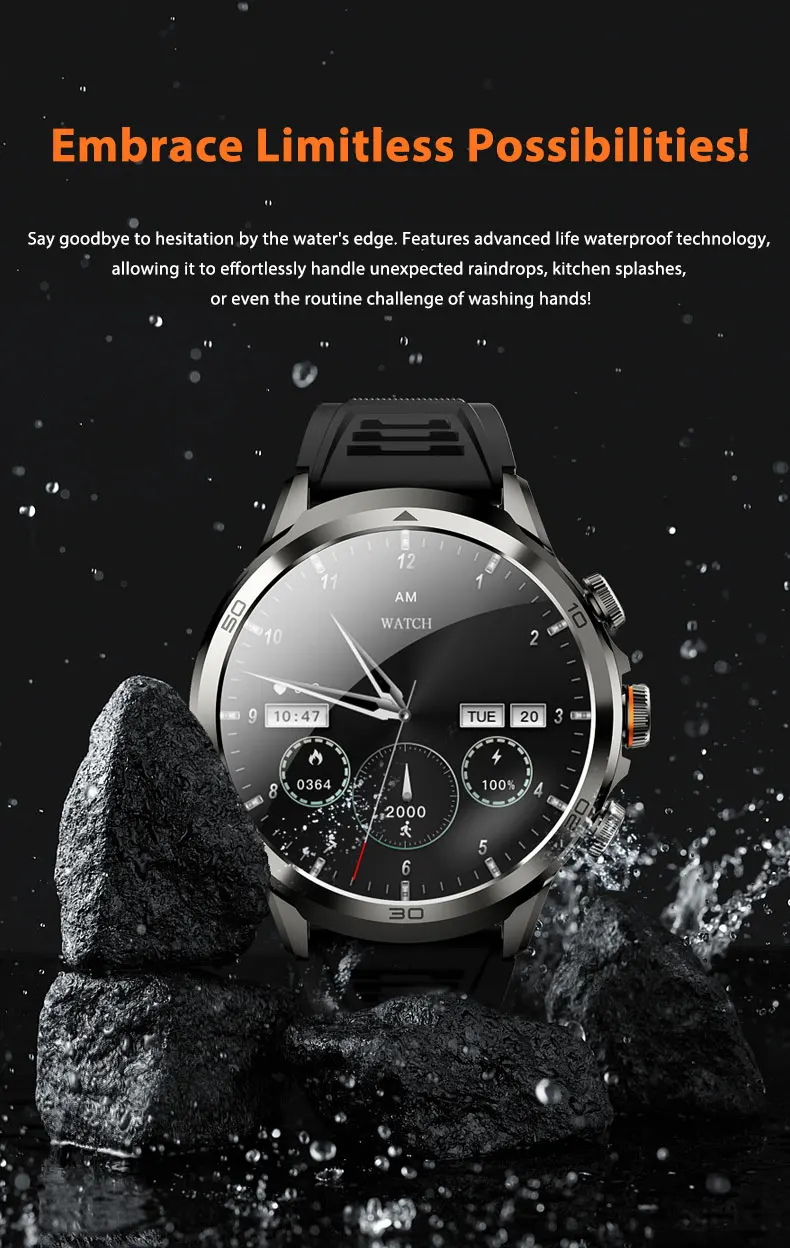GoldenSpike H19 Smart Watch Android 4G Smartwatch Men With 256GB Storage GPS WIFI Sim Card Slot Tiktok Whatsapp 1880Mah Battery