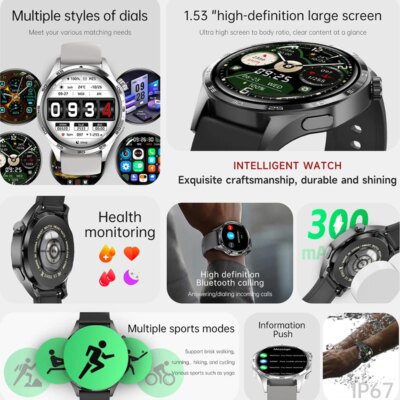 GT5 PRO Smart Watch Men Watch 5 Pro AMOLED HD Screen Bluetooth Call GPS Trajectory NFC Heart Rate Compass SmartWatches 2024 New - Image 6