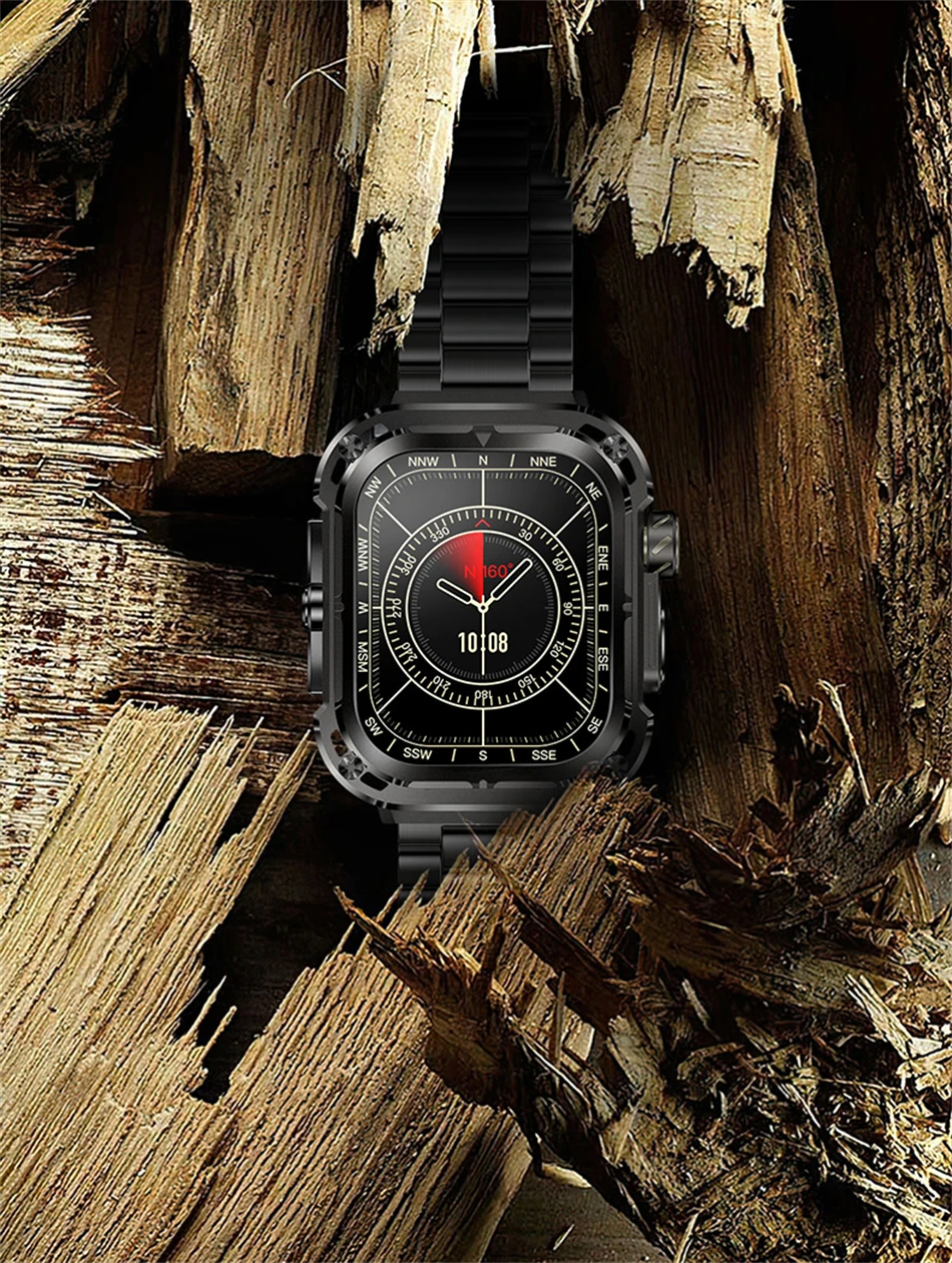 New GPS Tracker Smart Watch Men 2.1'' HD Screen NFC Watches Compass Military Outdoor Sports Waterproof Bluetooth Call Smartwatch