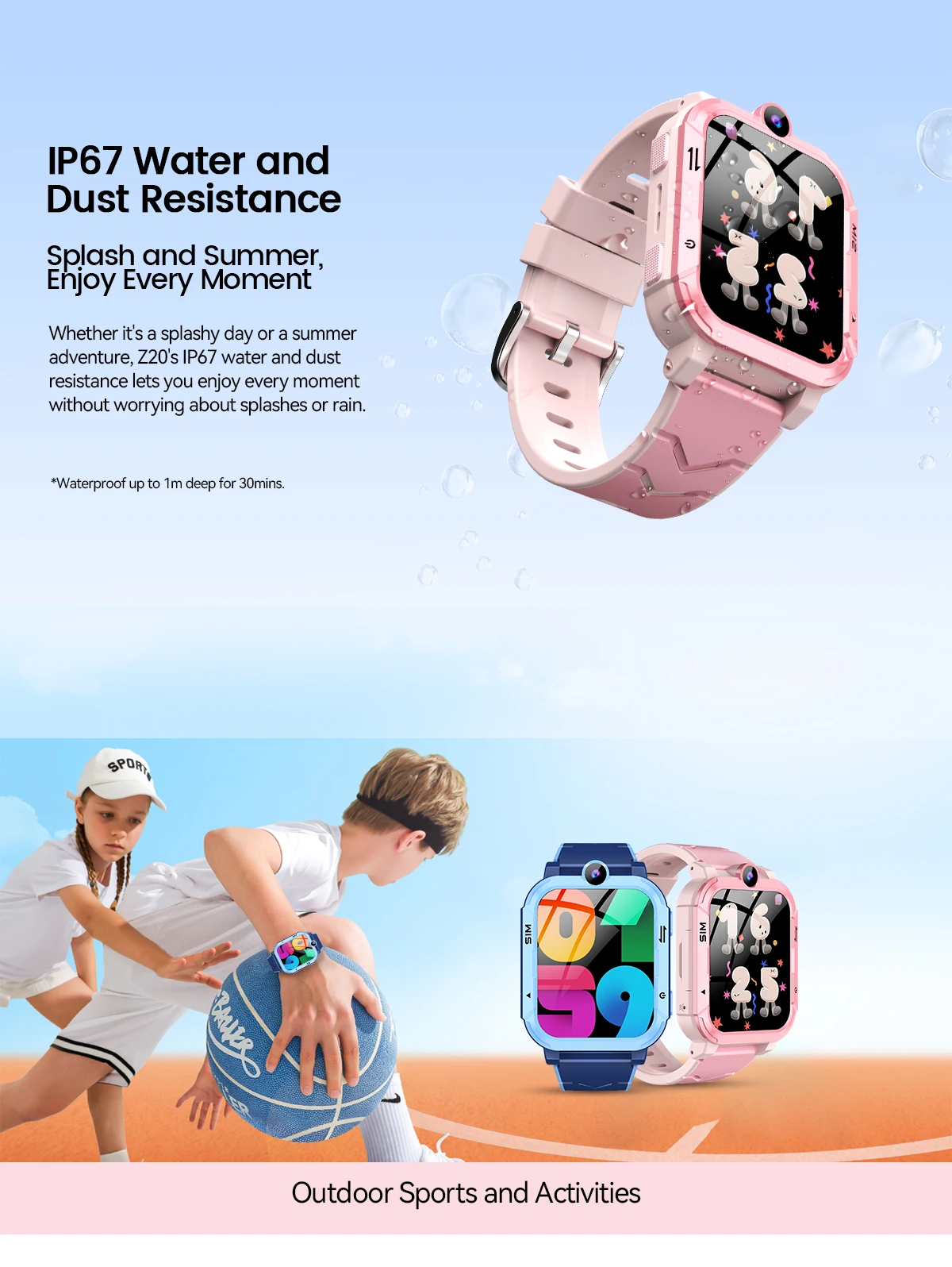 Blackview Z20 4G Smart Watch Kids 800mAh Video Call GPS WiFi Tracker Location SOS Call Back Monitor Phone Watch Smartwatch